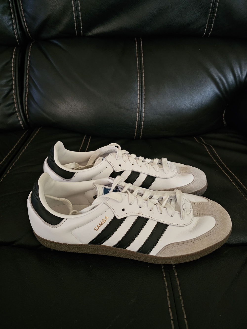 adidas Samba Low-Profile Sneakers in White and Black